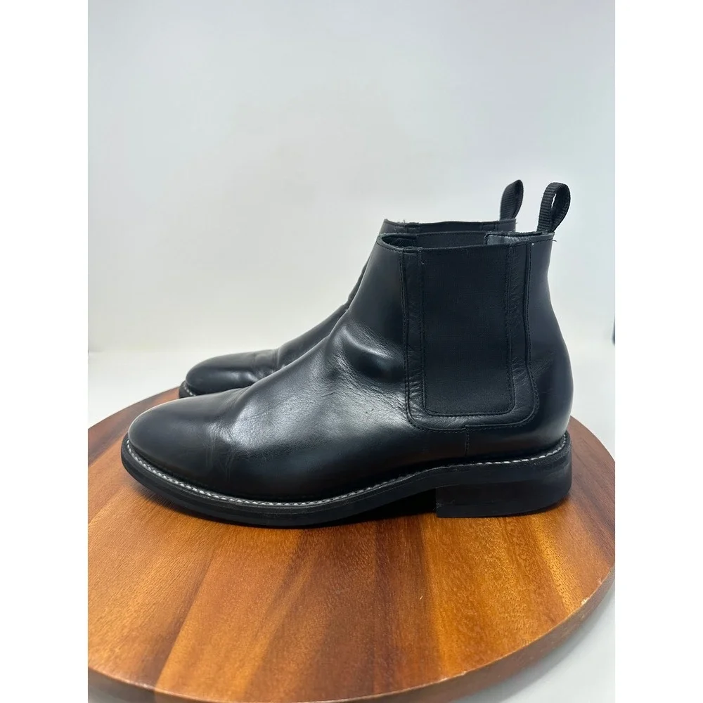 Thursday Boot Co Leather Chelsea Boots Mens Size 11.5 Black Pull on Preppy